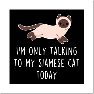 Talking To My Siamese Cat Posters and Art